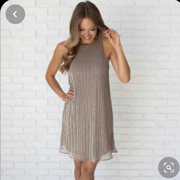 Dainty Hooligan Dresses & Skirts - Dainty Hooligan gold shift party dress